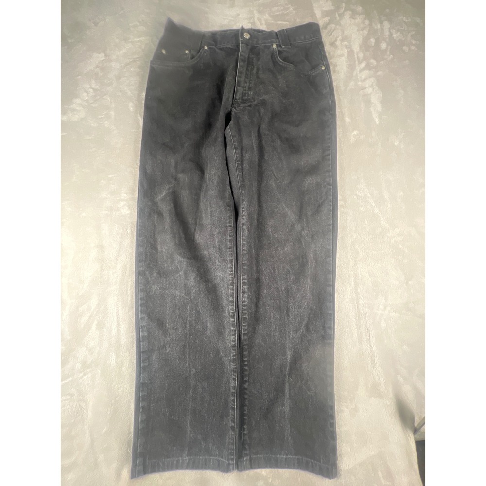 Versace Classic V2 Mens Black Denim Jeans Straight Leg Made in Italy Size 32x31